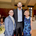 photo showing Dr. Stephen Goutman, Juwan Howard, Dr. Eva Feldman