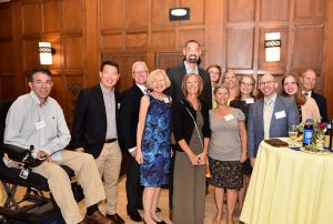 photo of Dr. Bob Schoeni, Michigan Basketball Coach Juwan Howard, Drs. Eva Feldman and Stephen Goutman and the Pranger ALS Clinic Team at Hoops Fight ALS 2019